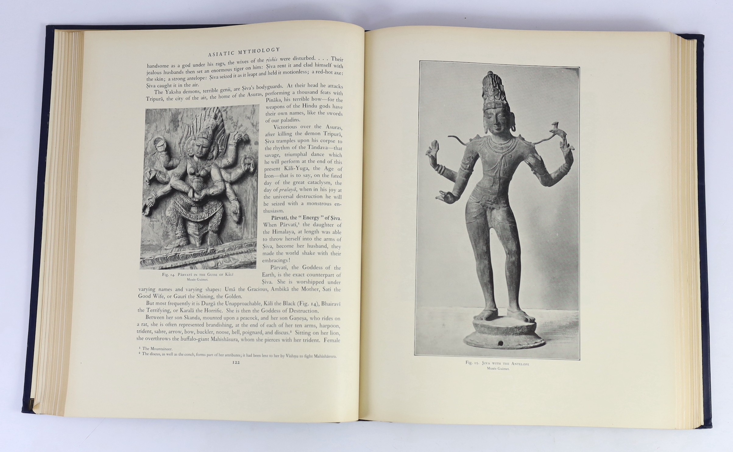 Hackin, J. - Huart, CLement & Others - Asiastic Mythology: a detailed description and explanation ... With an introduction by Paul-Louis Couchoud. (from the library of Cecil B. De Mille), 15 coloured plates and many othe